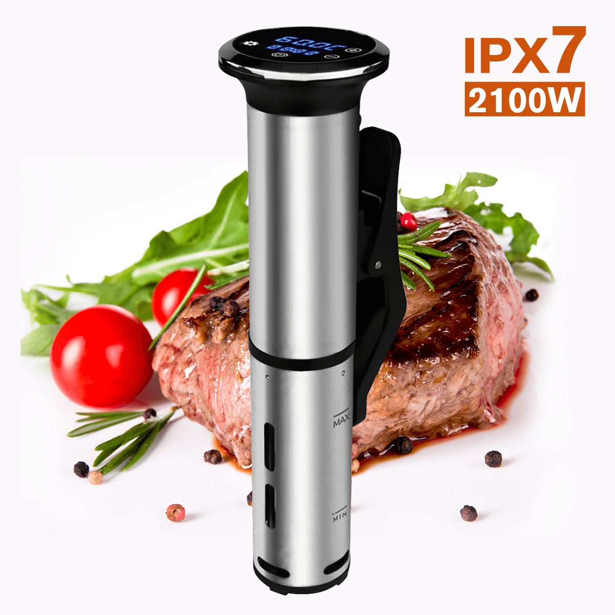 Biolomix IPX7 Waterproof Sous Vide Cooker Thermal Immersion Circulator 1200W LED Digital Timer Temperature Display Trendha