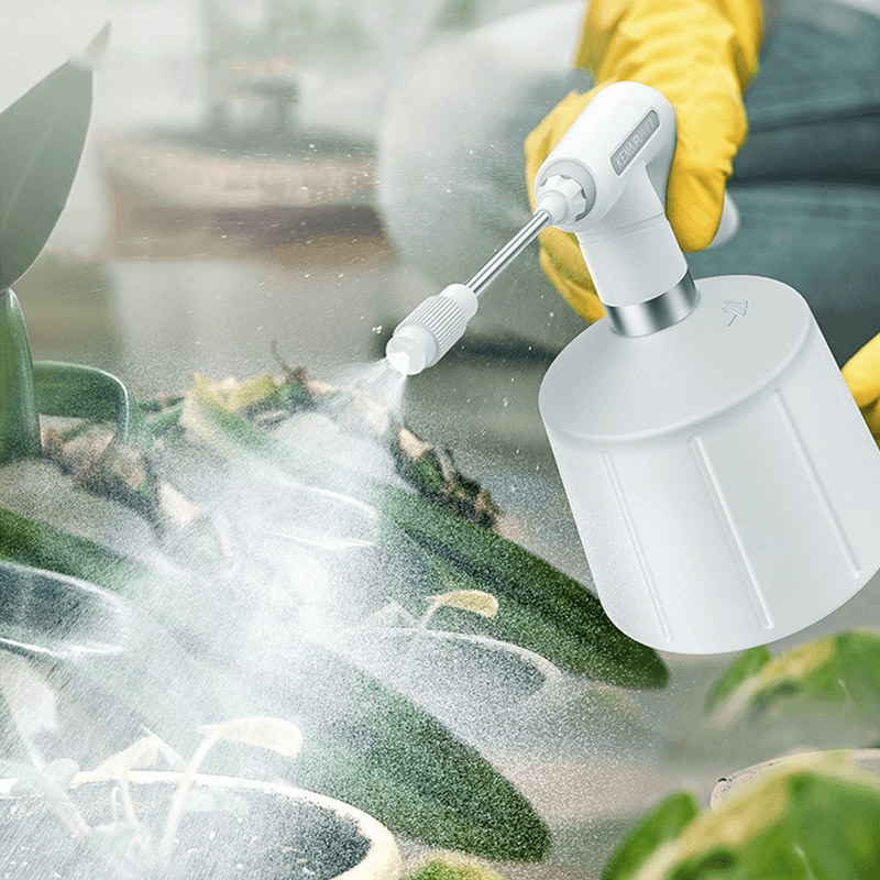 2500Ml Electric Watering Fogger LED Battery Displayed Indoor Garden Plants Watering Can USB Charging Spray Water Kettle dylinoshop