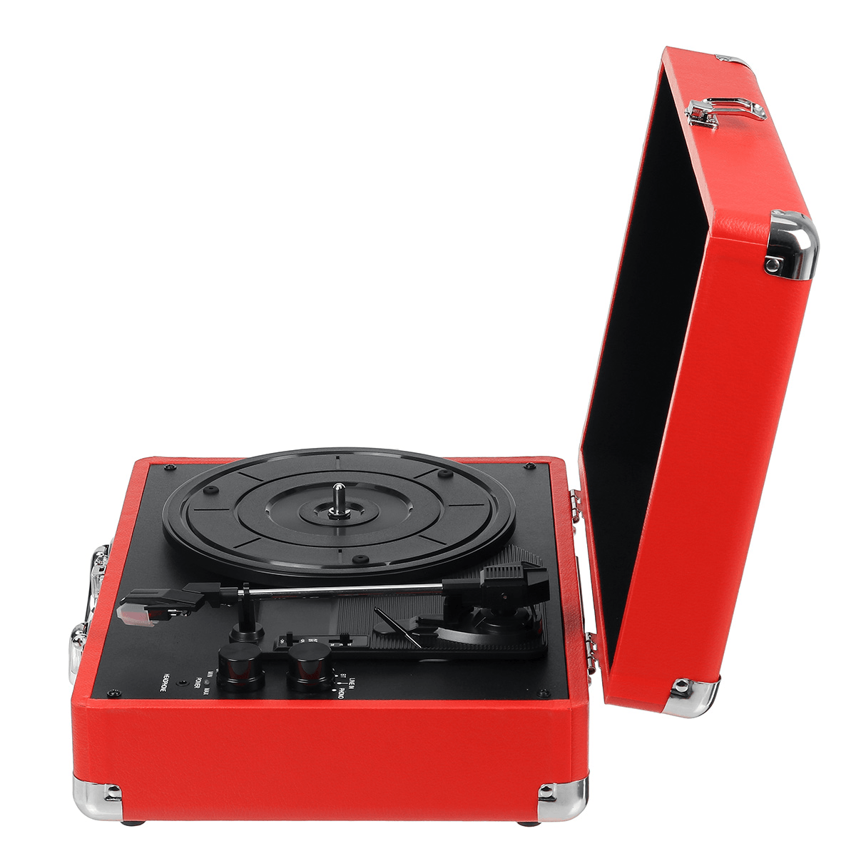 2 in 1 Retro Vinyl Record Player and Bluetooth BT5.0 Speaker Suitcase Turntables Record Player Support Headset Earphone Built-In Audio Bluetooth Speaker dylinoshop