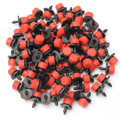 100Pcs Adjustable Micro Drip Irrigation Watering Anti-Clogging Emitter Dripper Watering System Automatic Hose Kits Connector dylinoshop