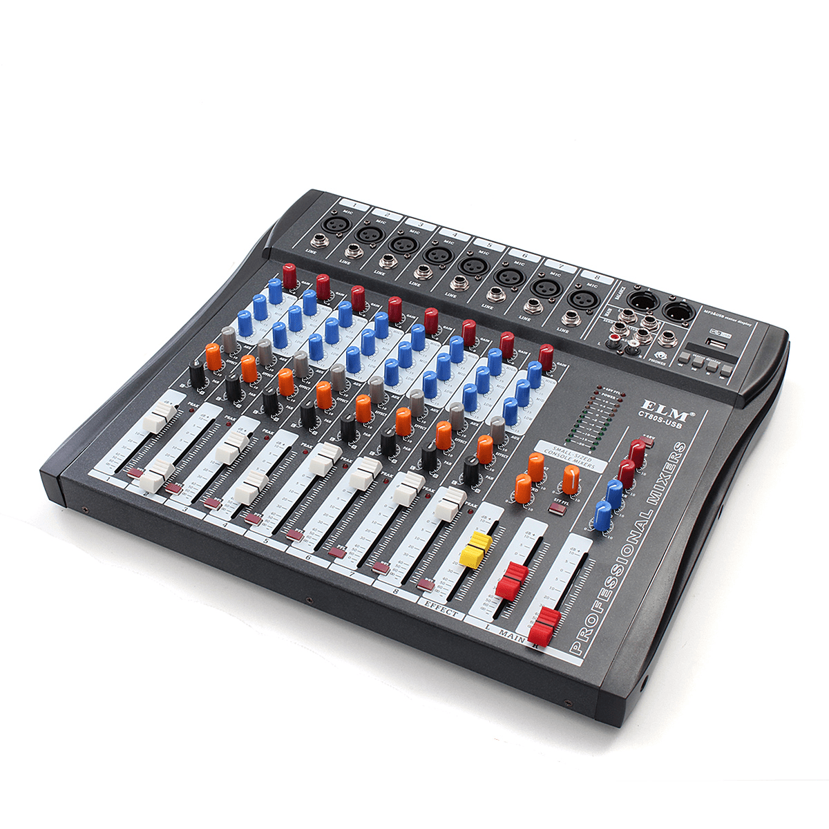 EL M CT80S 8 Channel Live Studio 48V Phantom Audio Mixer Mixing Console for DJ KTV Karaoke Trendha