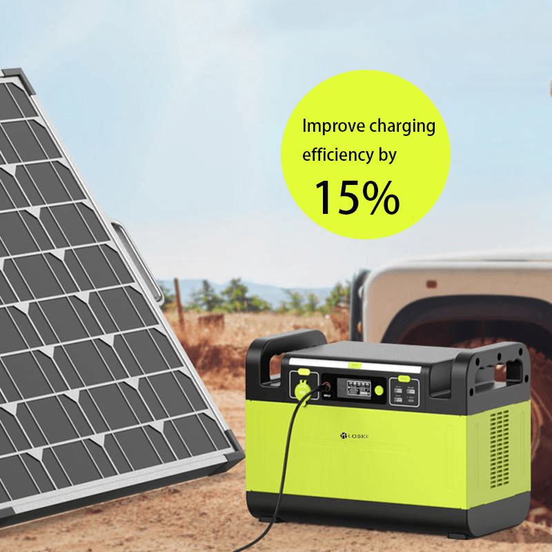 Loskii LK-PS63 Portable Outdoor Power Station Battery Generator 1210Wh Camping Solar Generator Emergency Energy Supply LED Display for Outdoor Camping Trendha