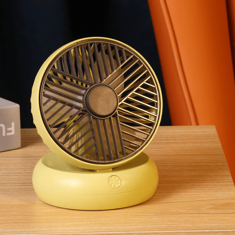 Portable Mini Desktop Fan Adjustable Angle USB Air Cooler 2 Gears Wind Speed for Outdoor Home Office Trendha