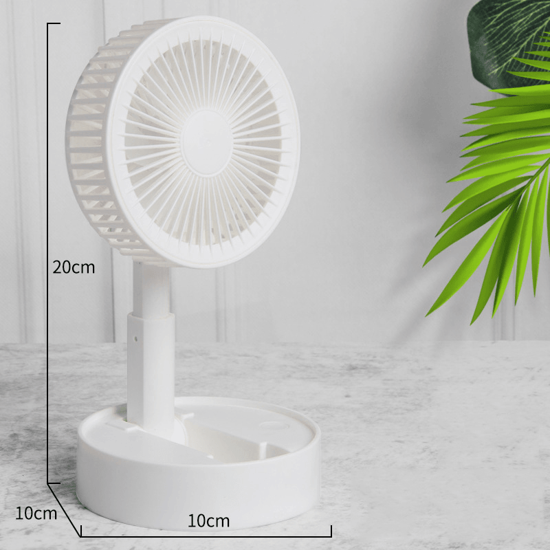 USB Rechargeable Handheld Fan 180 ° Flip Portable Desktop Office Fan Folding Retractable Fan Outdoor Mini Fan Trendha