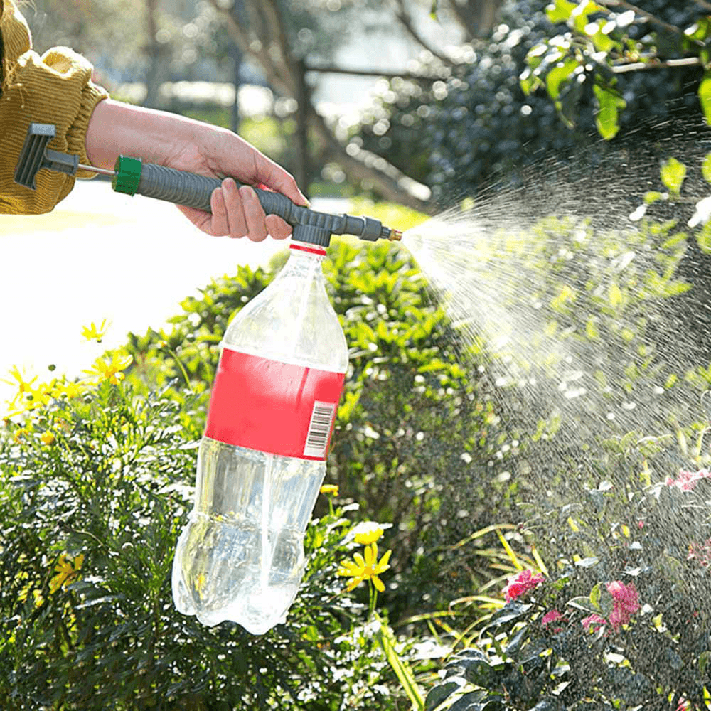 Portable High Pressure Air Pump Manual Sprayer Adjustable Drink Bottle Spray Head Nozzle Garden Watering Tool dylinoshop