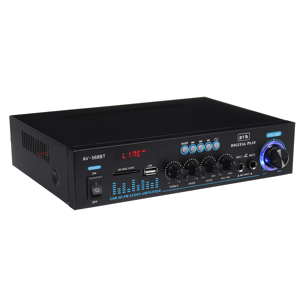 1000W HIFI Power Amplifiers Stereo Audio Bluetooth Amplifier Car Home Theater Sound 220V dylinoshop