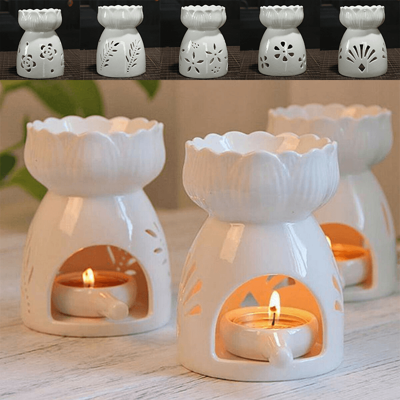 Oil Burner Ceramic Wax Warmer Aroma Censer Candle Holder Essential Oil Incense Trendha