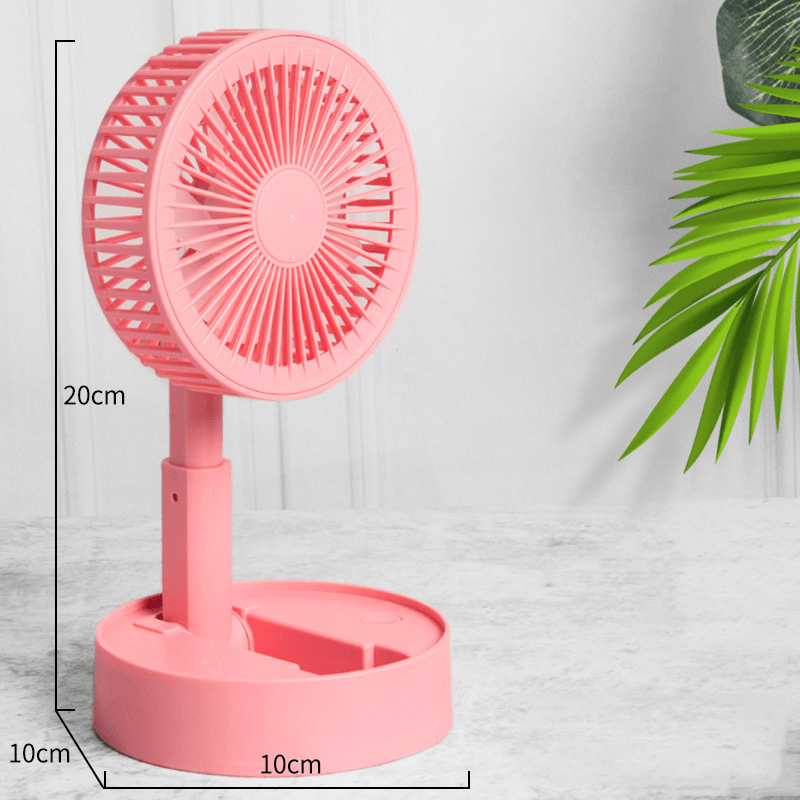 USB Rechargeable Handheld Fan 180 ° Flip Portable Desktop Office Fan Folding Retractable Fan Outdoor Mini Fan Trendha