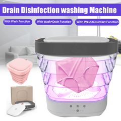 Portable Mini Clothes Washing Machine Foldable Sterilization Washer for Travel Home Camping Apartments Dorms RV Business Trendha