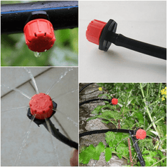 100Pcs Adjustable Micro Drip Irrigation Watering Anti-Clogging Emitter Dripper Watering System Automatic Hose Kits Connector dylinoshop