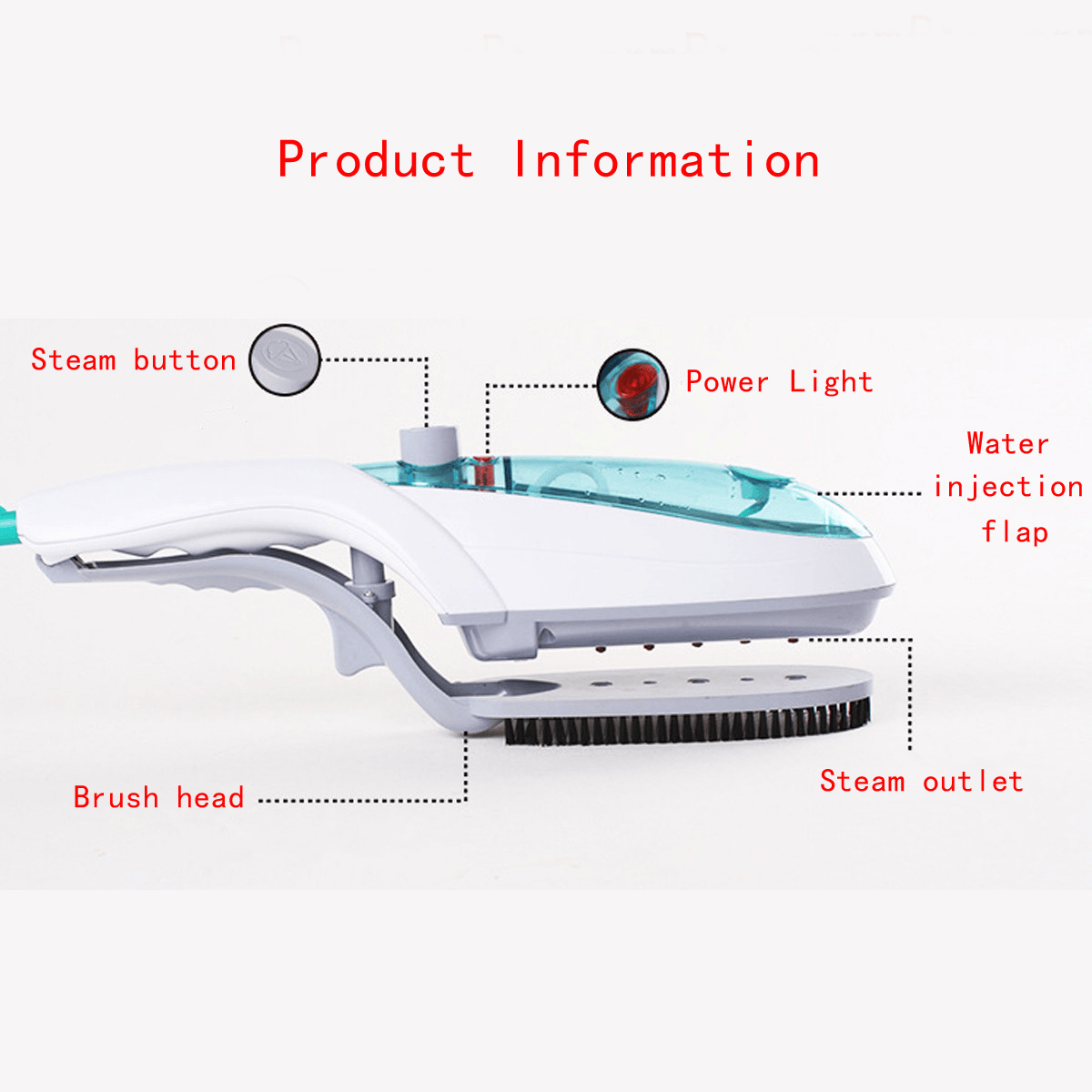 650W Portable Travel Handheld Garment Clothes Iron Electric Brush Remove Steamer Trendha