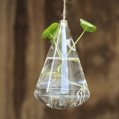 Hanging Water Drop Shaped Glass Hydroponics Flower Vase Home Garden Wedding Party Decoration dylinoshop