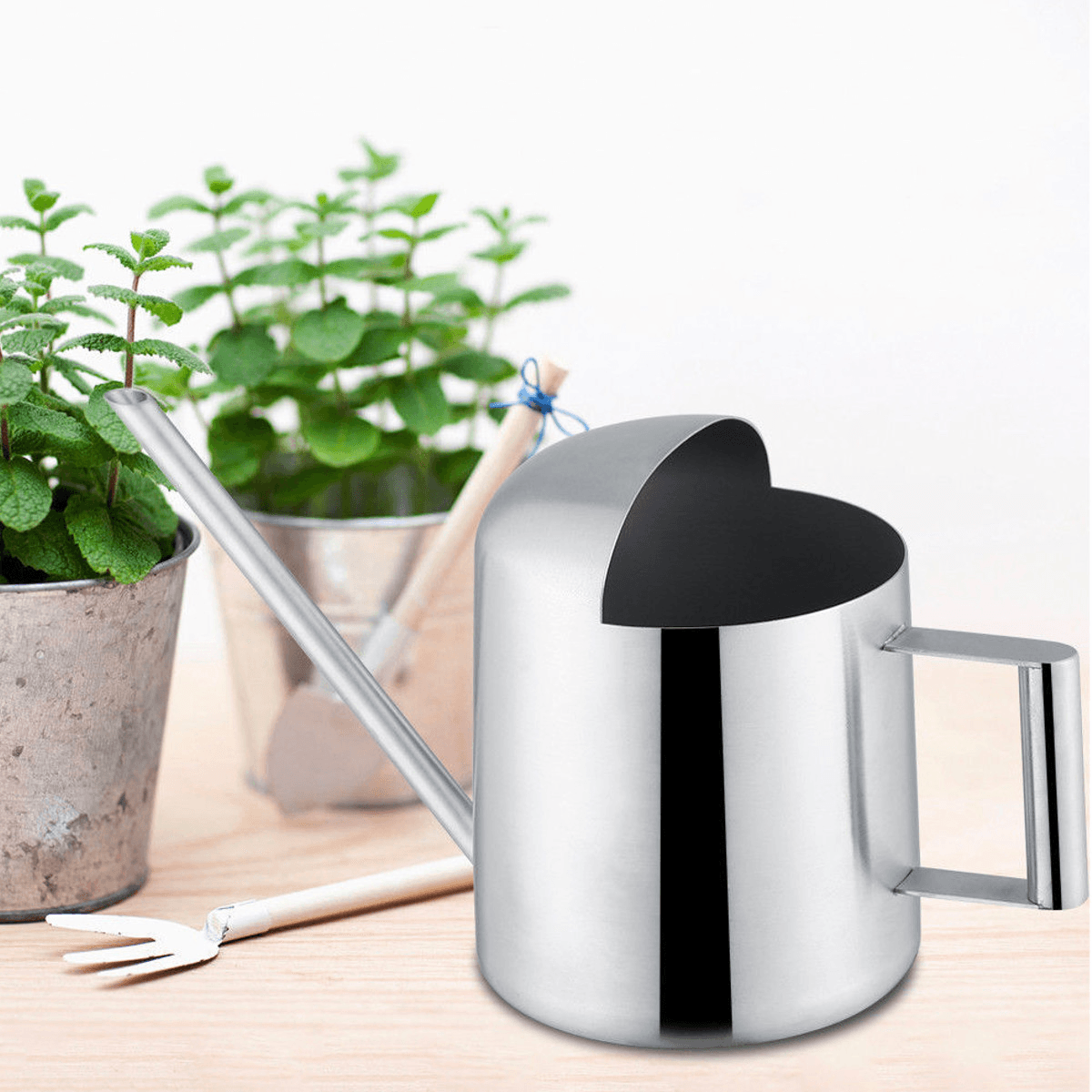 Household Stainless Steel Watering Can Kettle Garden Water Bottle Plant Flower Sprinkling Pot dylinoshop