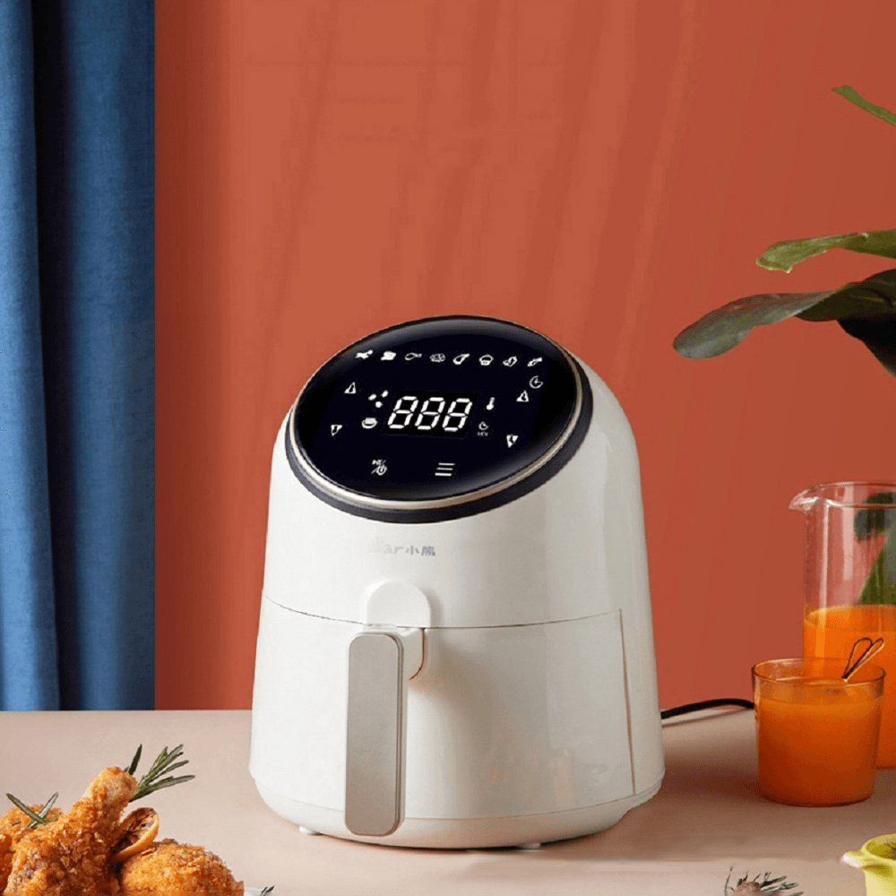 Bear QZG-A13R1 Air Fryer 3.2L Large Capacity 1300W Electric Hot Air Fryers Oven Oilless Cooker LED Digital Touchscreen with 8 Presets 360° Cycle Heating Nonstick Basket from Ecological Chain Trendha