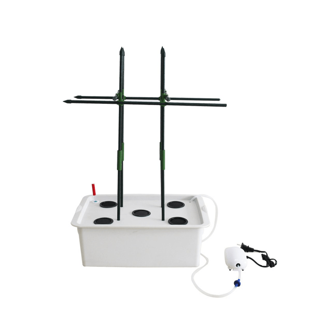 220V 5 Holes Hydroponic System Kit Nursery Pot Planting Seedling Grow Cultivation Set for Garden Planting Accessories dylinoshop