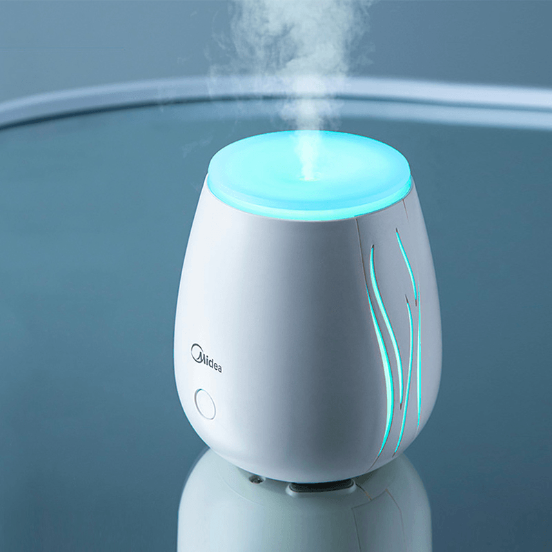 Midea W701 Aroma Essential Oil Diffuser USB Humidifier with LED Light Bedside Lamp 40Ml Capacity Low Noise for Home Office Trendha