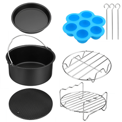 6'' 11PCS Air Fryer Accessories Chips Baking Pan Set for 3.2-6.8QT Trendha