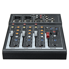 48V Professional 4-Channel Live Studio Audio Sound USB Mixer Mixing Console Trendha