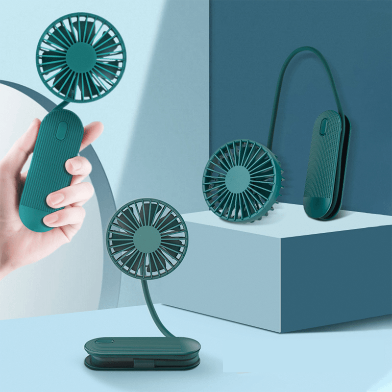 2000Mah USB Portable Fan Hanging Neck Fan Rechargeable Mini Sports Fans 3 Gears Adjustable Low Decibel Fan dylinoshop