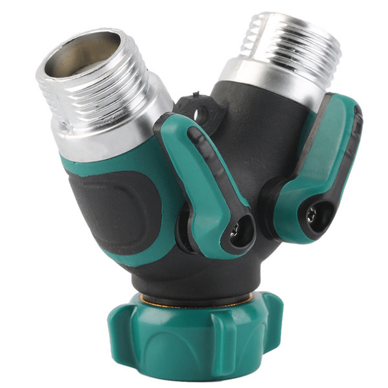 3/4 Inch Garden Hose 2 Way Splitter Valve Water Pipe Faucet Connector US Standard Thread dylinoshop