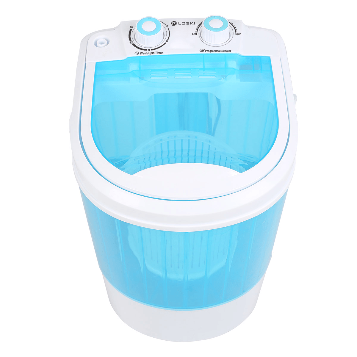 [EU Plug]Loskii LK-WM1 Portable Mini Washing Machine 4.5Kg 220V 300W Low Noise Strong Motivation for Home Apartments Dorms Trendha