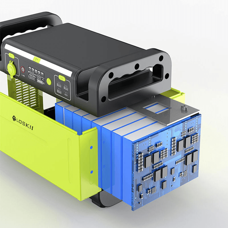 Loskii LK-PS63 Portable Outdoor Power Station Battery Generator 1210Wh Camping Solar Generator Emergency Energy Supply LED Display for Outdoor Camping Trendha