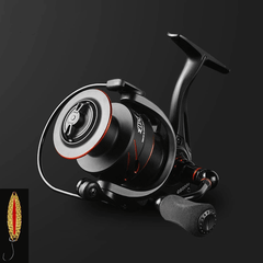 LINNHUE 5.0:1 Max Drag 10Kg Power Fishing Reel Full Metal Spool Spinning Reel Smooth Sea Carp Fishing Reel Black dylinoshop