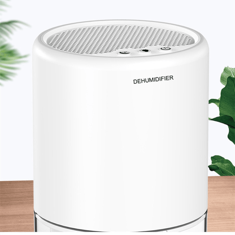 Mini Dehumidifier Air Dryer Moisture Absorber Powerful Dehumidification Negative Ion Sterilization 1000Ml Water Tank for Home Bedroom Kitchen Office Trendha