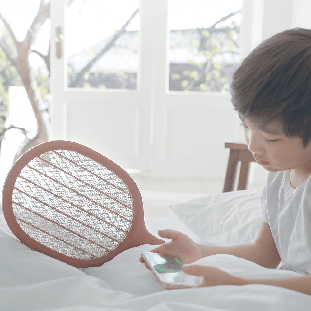 SOLOVE P1 Electric Mosquito Swatter Insect Bug Fly Mosquito Dispeller 360Nm UV Light Double Size Anti-Electric Shock Net dylinoshop