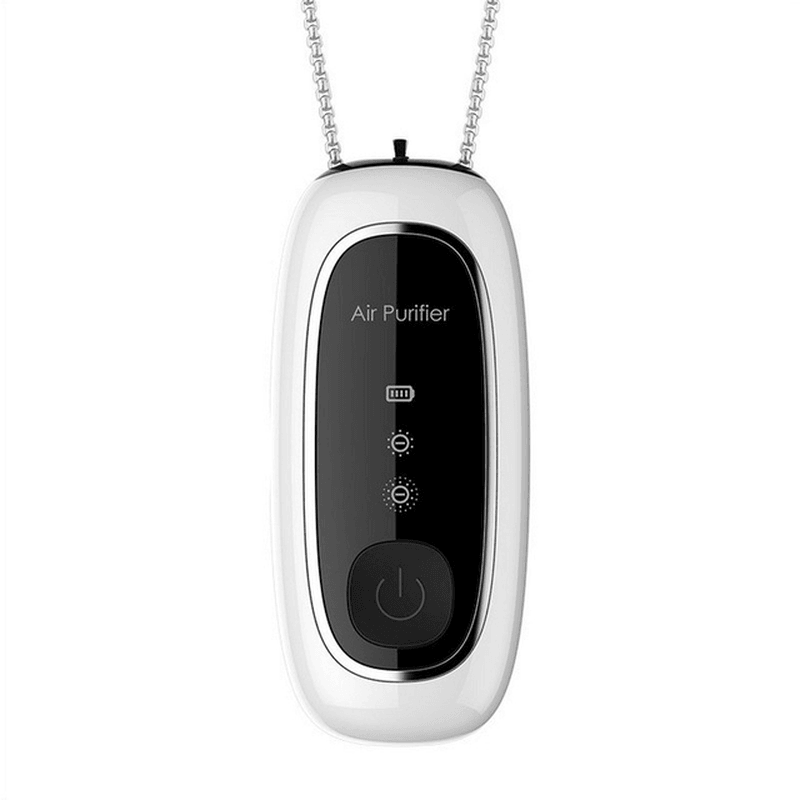 USB Portable Wearable Air Purifier Necklace Mini Portable Air Freshener Ionizer Negative Ion Generator Black Air Purifier - No Radiation for Adults Kids Trendha