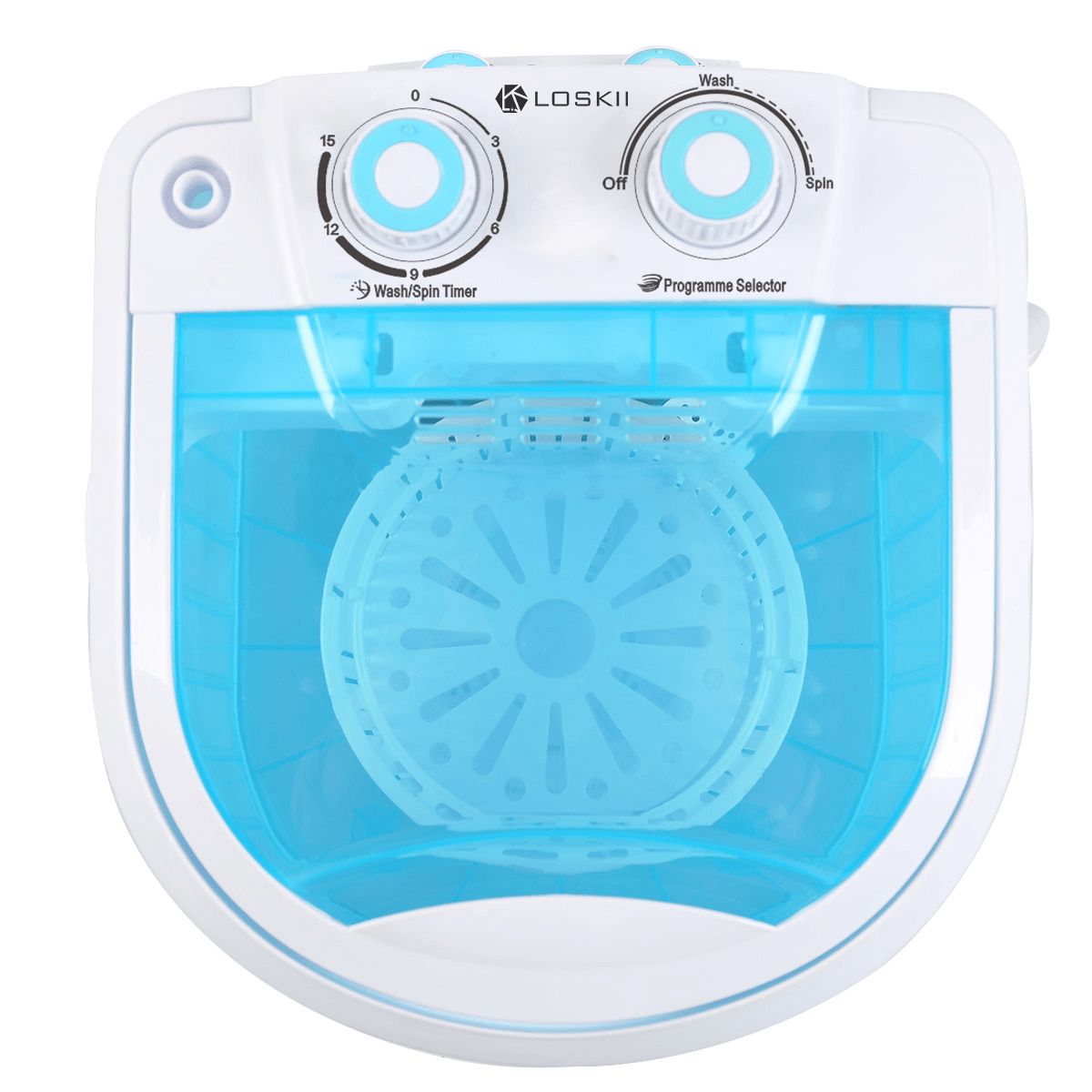 [EU Plug]Loskii LK-WM1 Portable Mini Washing Machine 4.5Kg 220V 300W Low Noise Strong Motivation for Home Apartments Dorms Trendha