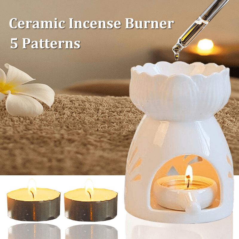 Oil Burner Ceramic Wax Warmer Aroma Censer Candle Holder Essential Oil Incense Trendha