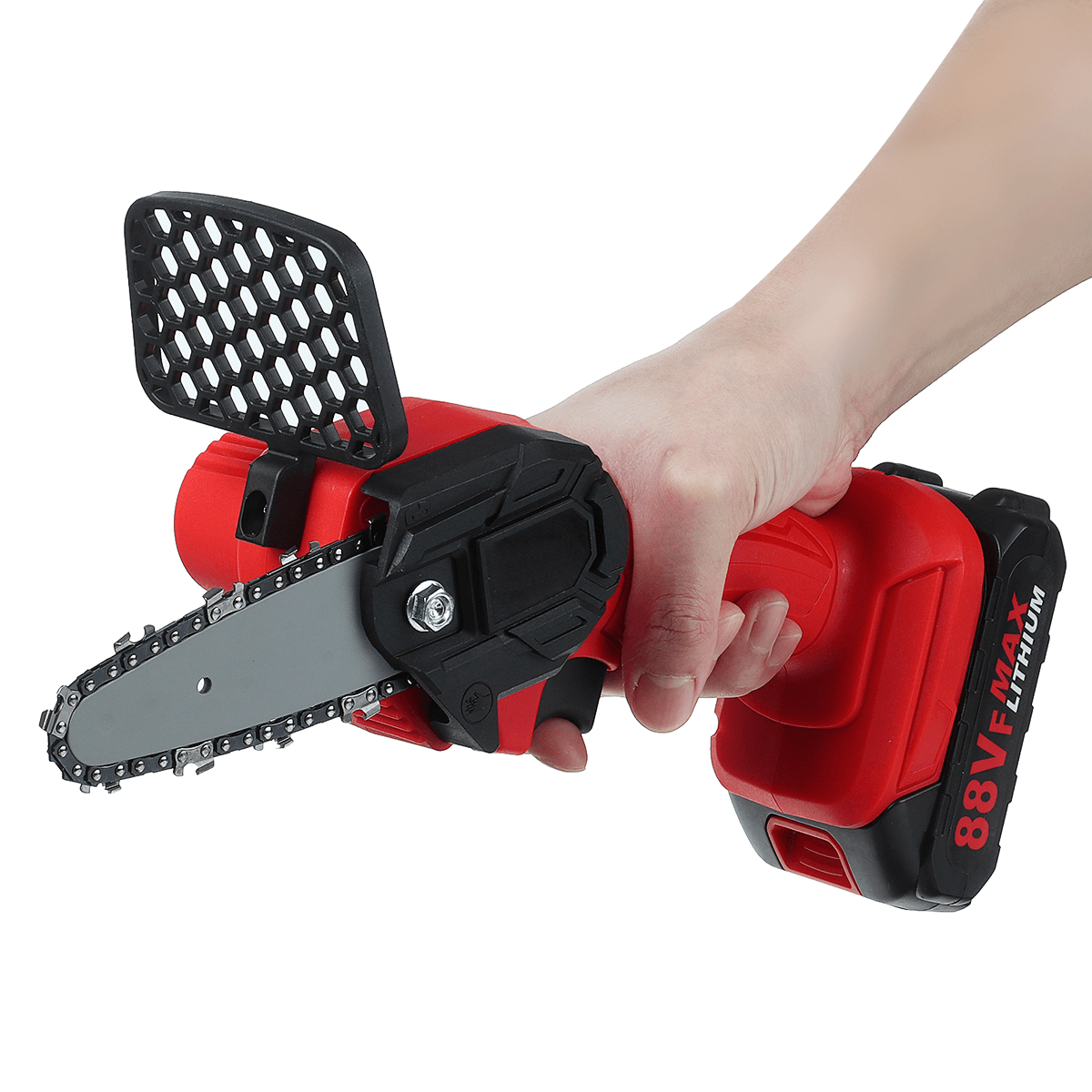 Mini Electric Chain Saw 1500W 24V One-Hand Saw Wood Cutter Cordless 4 Inch dylinoshop