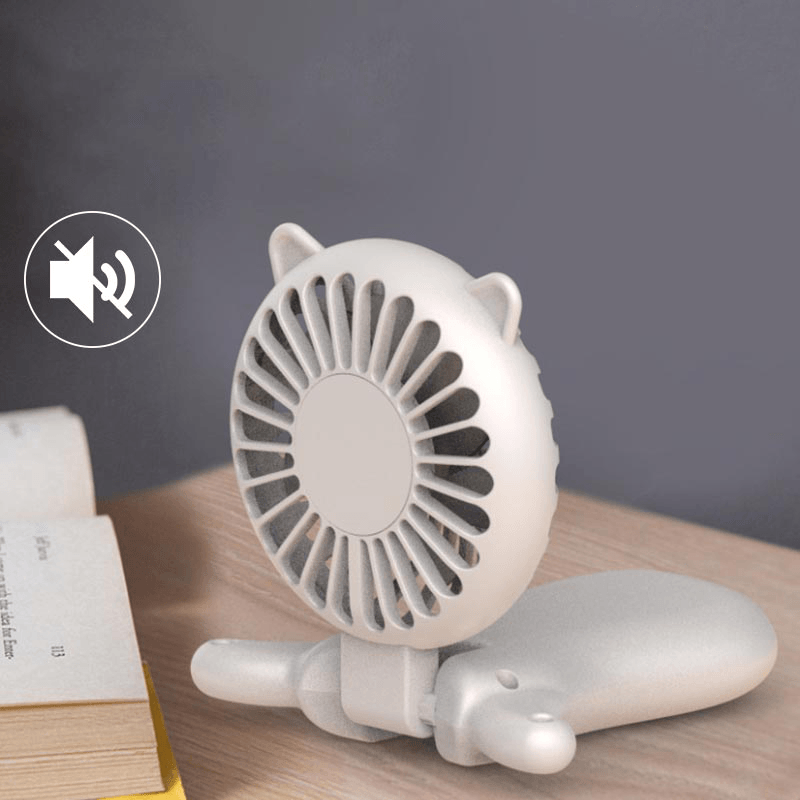 Portable Mini USB Rechargeable Neck Hanging Fan Handheld Desktop Foldable Silent Cooler for Travel Cooking Sporting Trendha