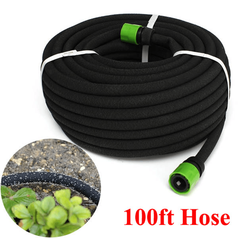 100FT Garden Lawn Porous Soaker Hose Watering Water Pipe Drip Irrigation Tool dylinoshop