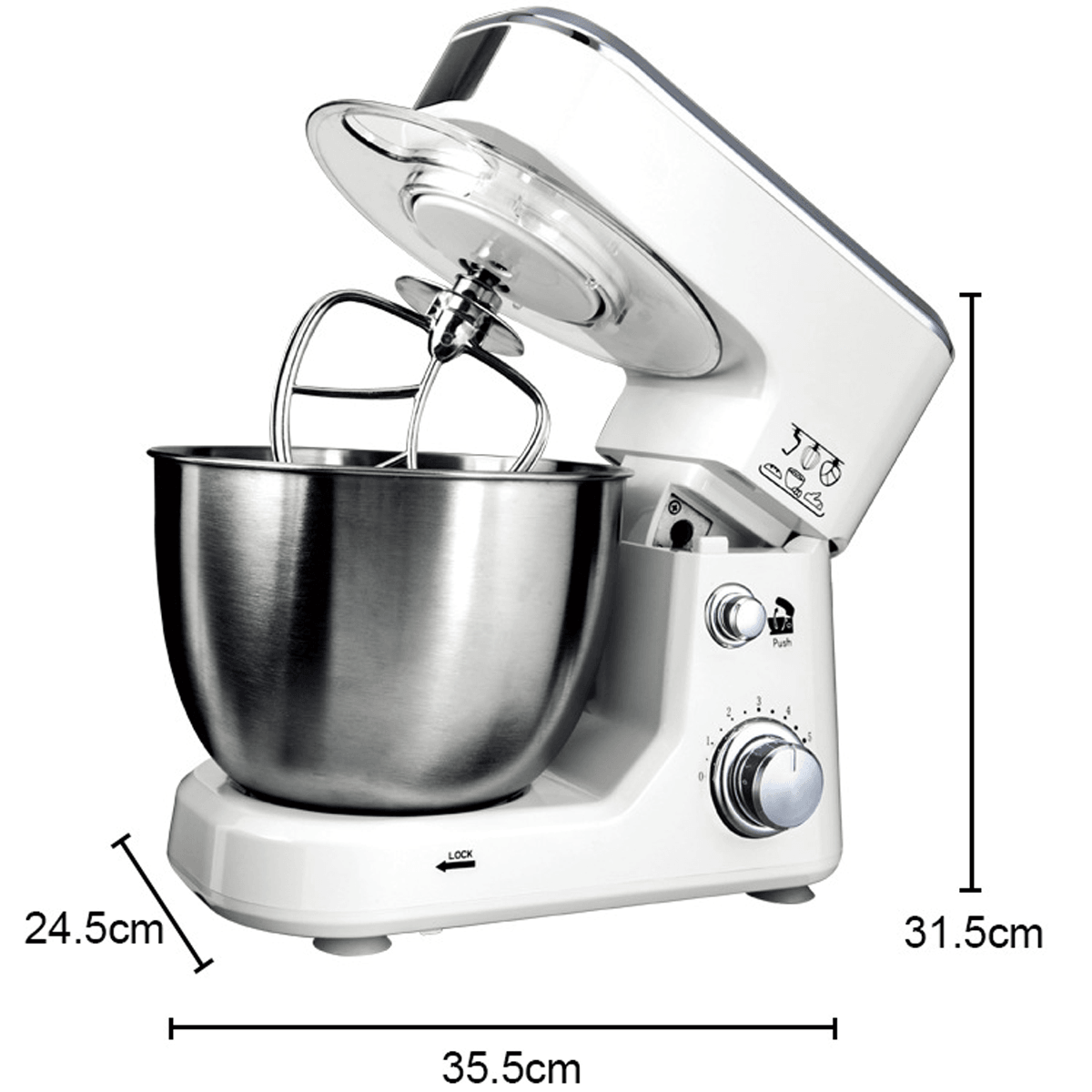 220-240V 800W 4L Automatic Dough Mixer 6 Speed Adjustable Kitchen Machine Mixer Trendha