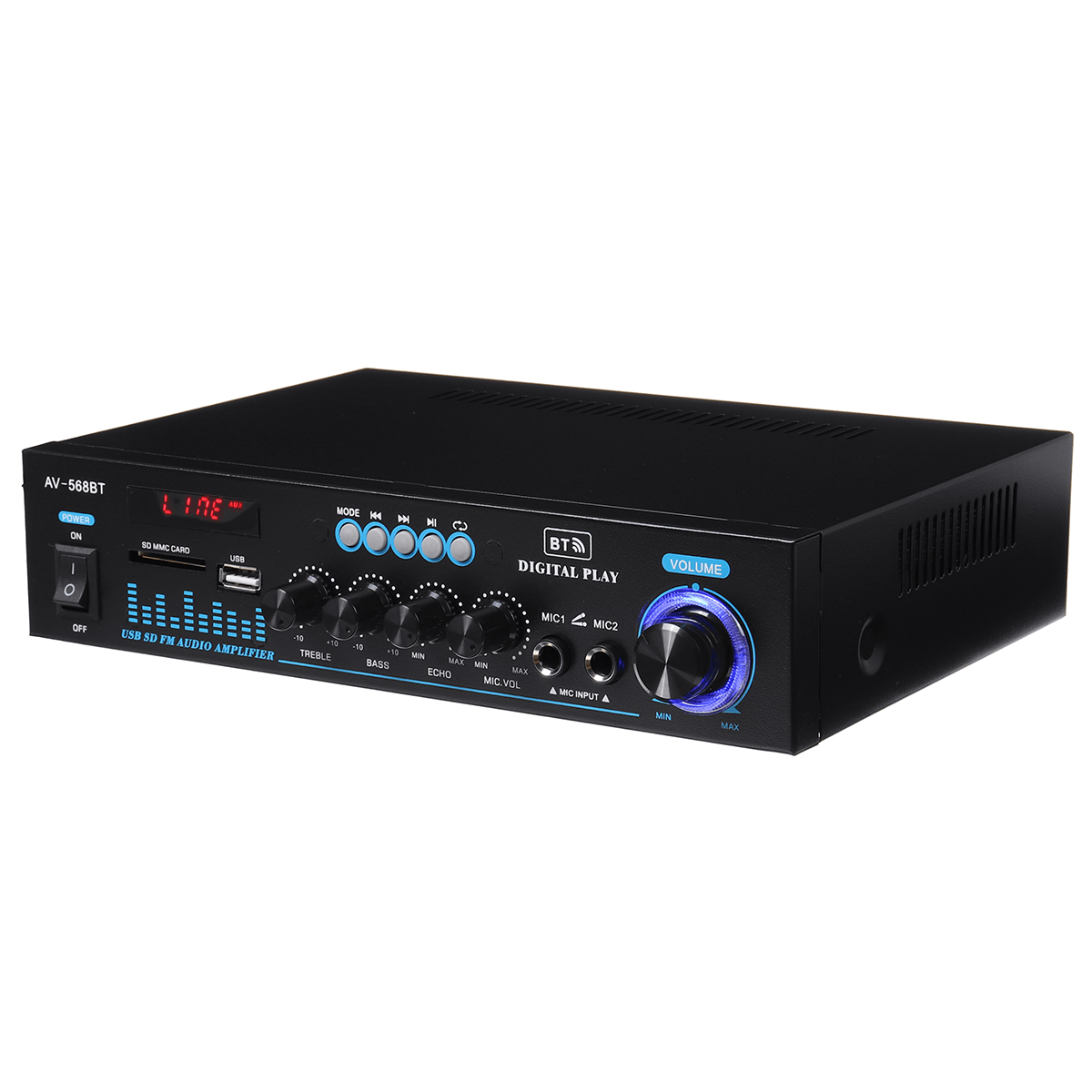 1000W HIFI Power Amplifiers Stereo Audio Bluetooth Amplifier Car Home Theater Sound 220V dylinoshop