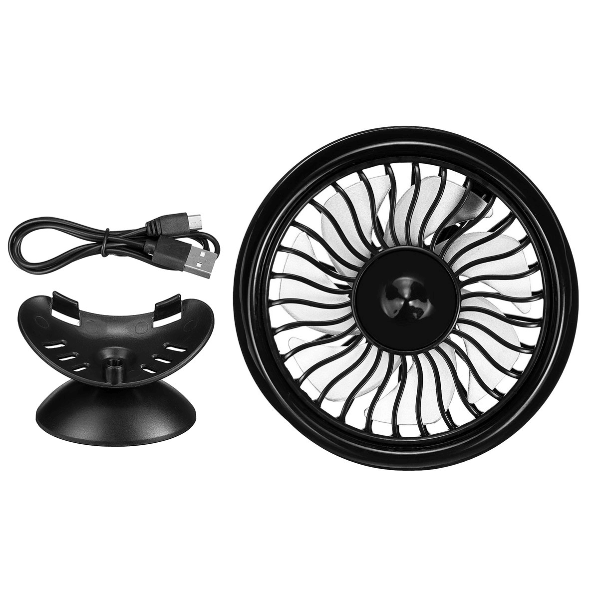 5W 5V Car Cooling Fan 3-Level Adjustable USB Rechargeable Mini Colorful Fan Outdoor Travel Trendha