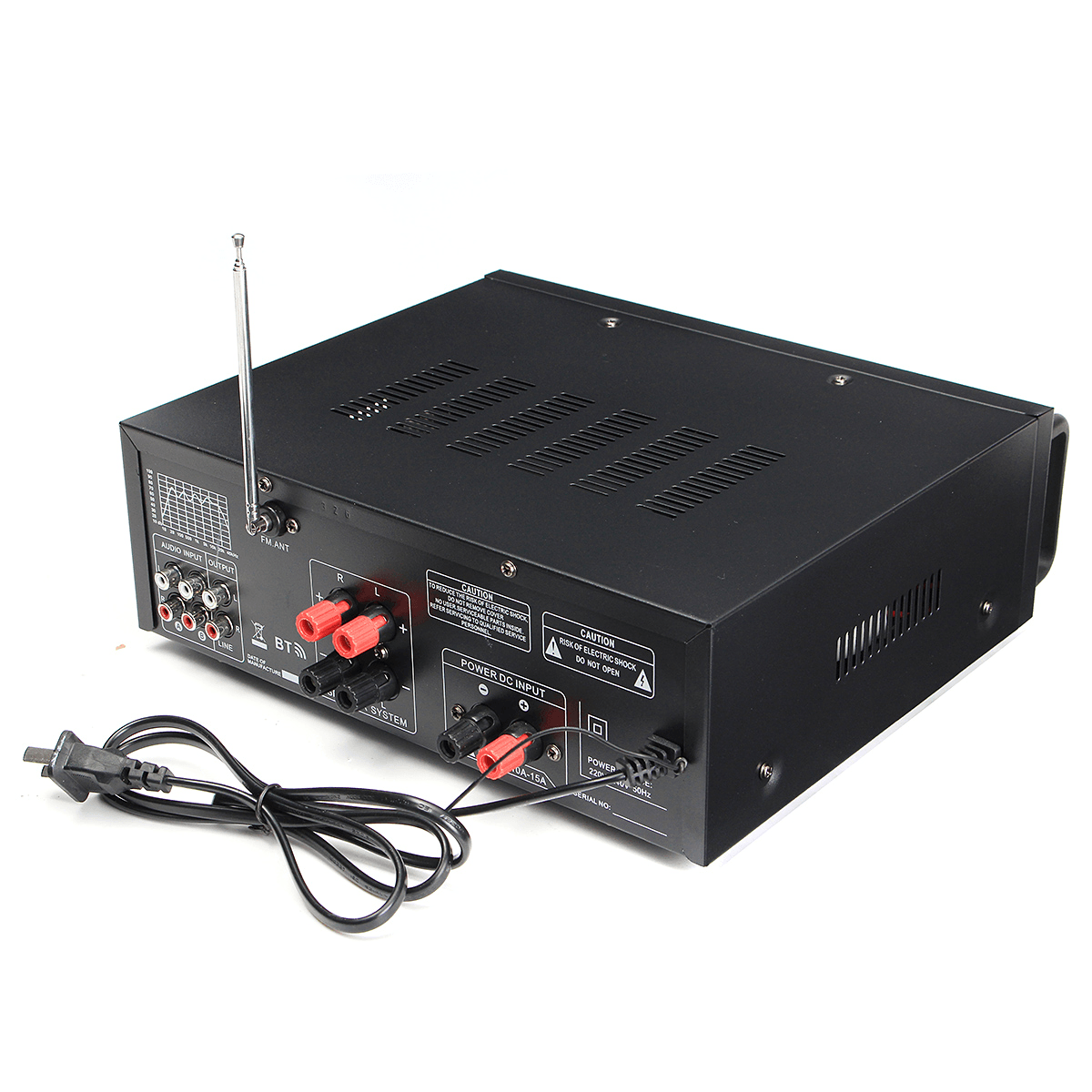 Sunbuck 326BT Bluetooth 1200W 110V US Plug Digital Amplifier Hifi-H Stereo Home Theater Amp 2 Channel Receiver MP3 USB SD AUX AV FM Radio with Remote Control Trendha