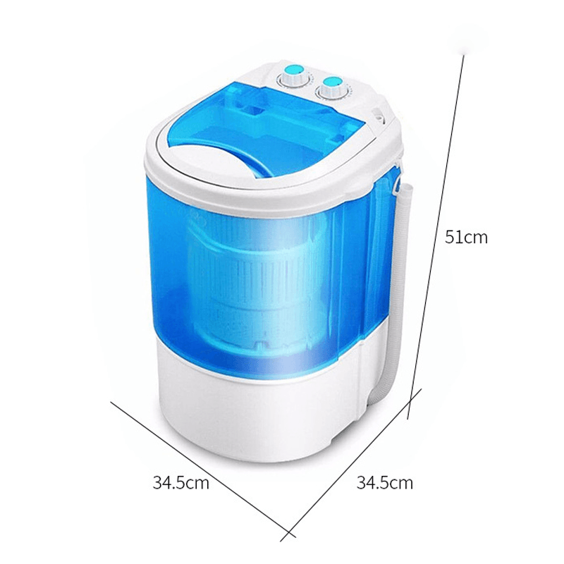 [EU Plug]Loskii LK-WM1 Portable Mini Washing Machine 4.5Kg 220V 300W Low Noise Strong Motivation for Home Apartments Dorms Trendha