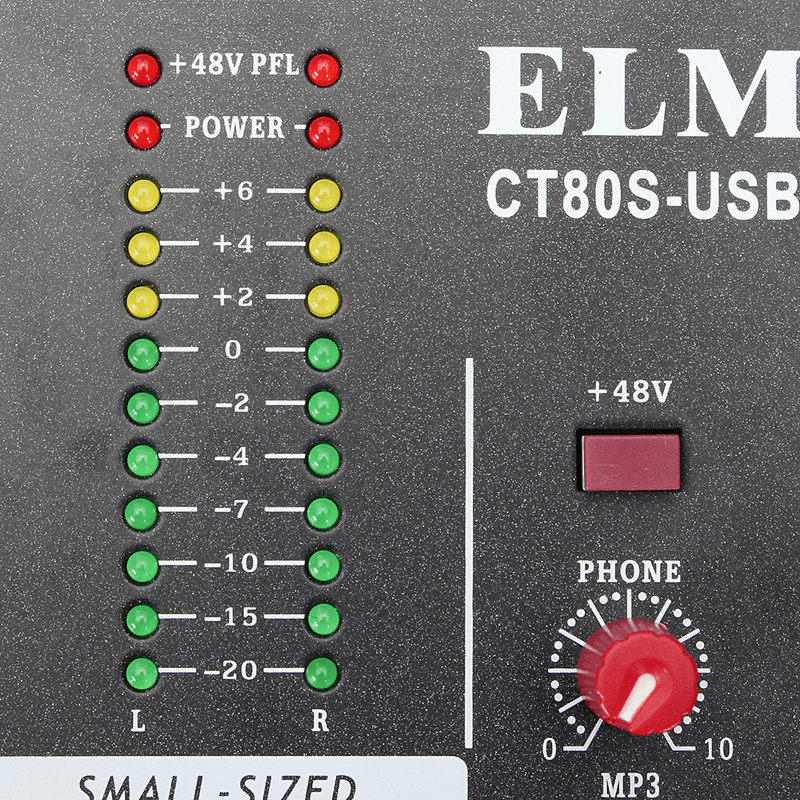 EL M CT80S 8 Channel Live Studio 48V Phantom Audio Mixer Mixing Console for DJ KTV Karaoke Trendha