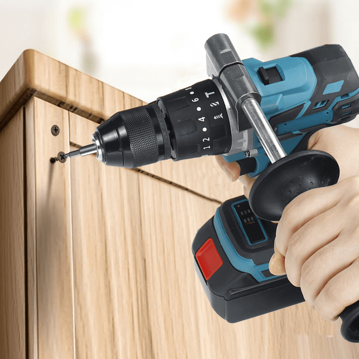 Electric Cordless Drill 2 Speed Brushless with Batteries & Handel dylinoshop