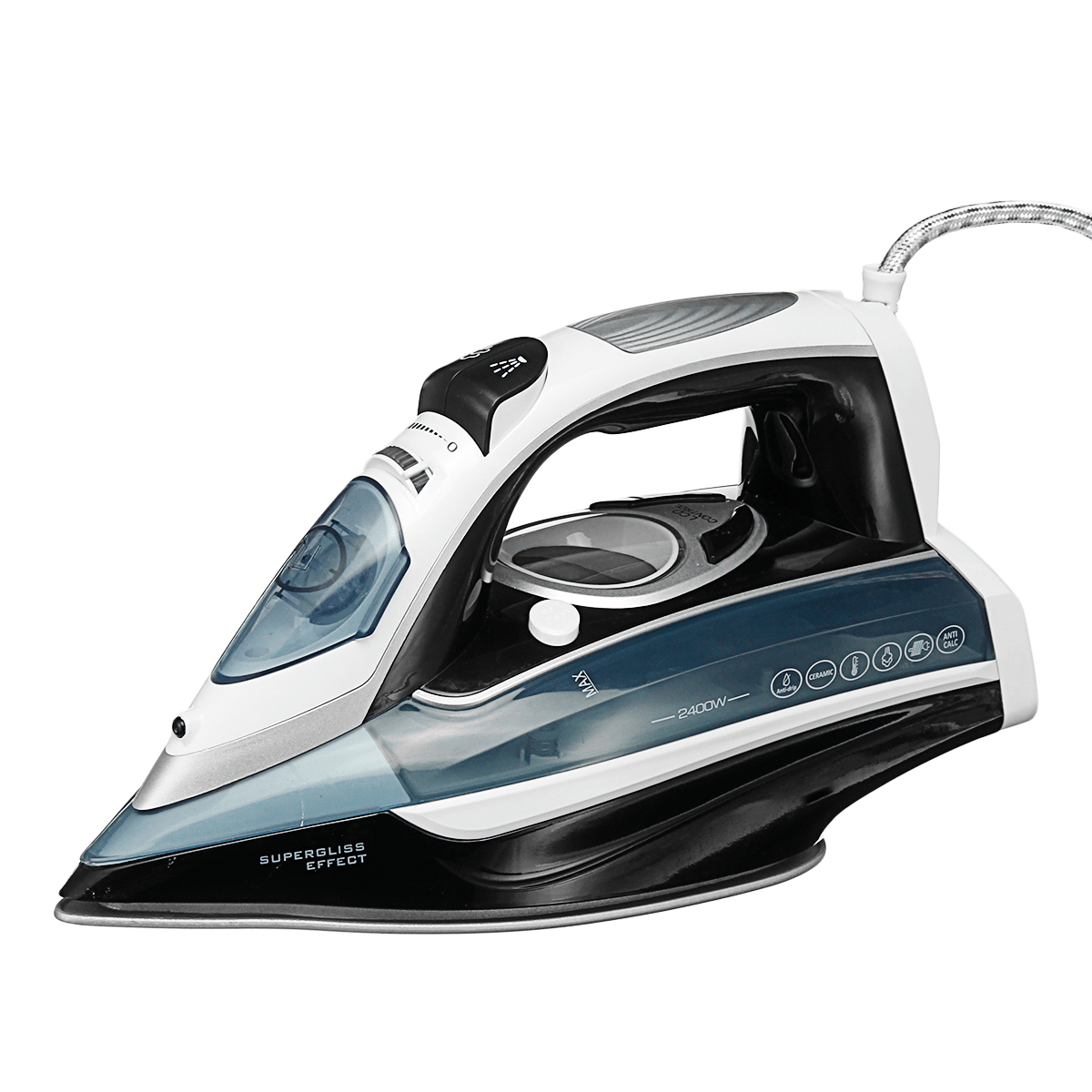 2400W 220V Handheld Portable Steam Iron Electric Garment Steamer Hanging Flat Ironing 4-Speed Temperature Adjustment Trendha