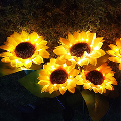 2 Pack Solar Powered Sunflower Light dylinoshop