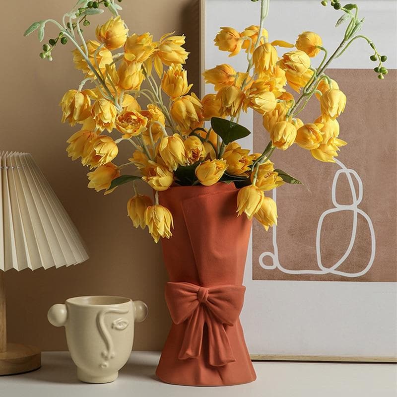 Luxury Bowknot Vase feajoy