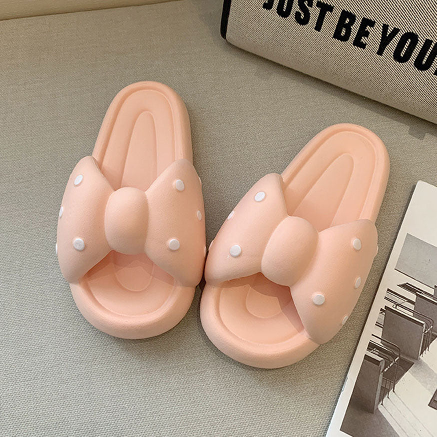 Polka Dot Bow Shaped Slides dylioshop