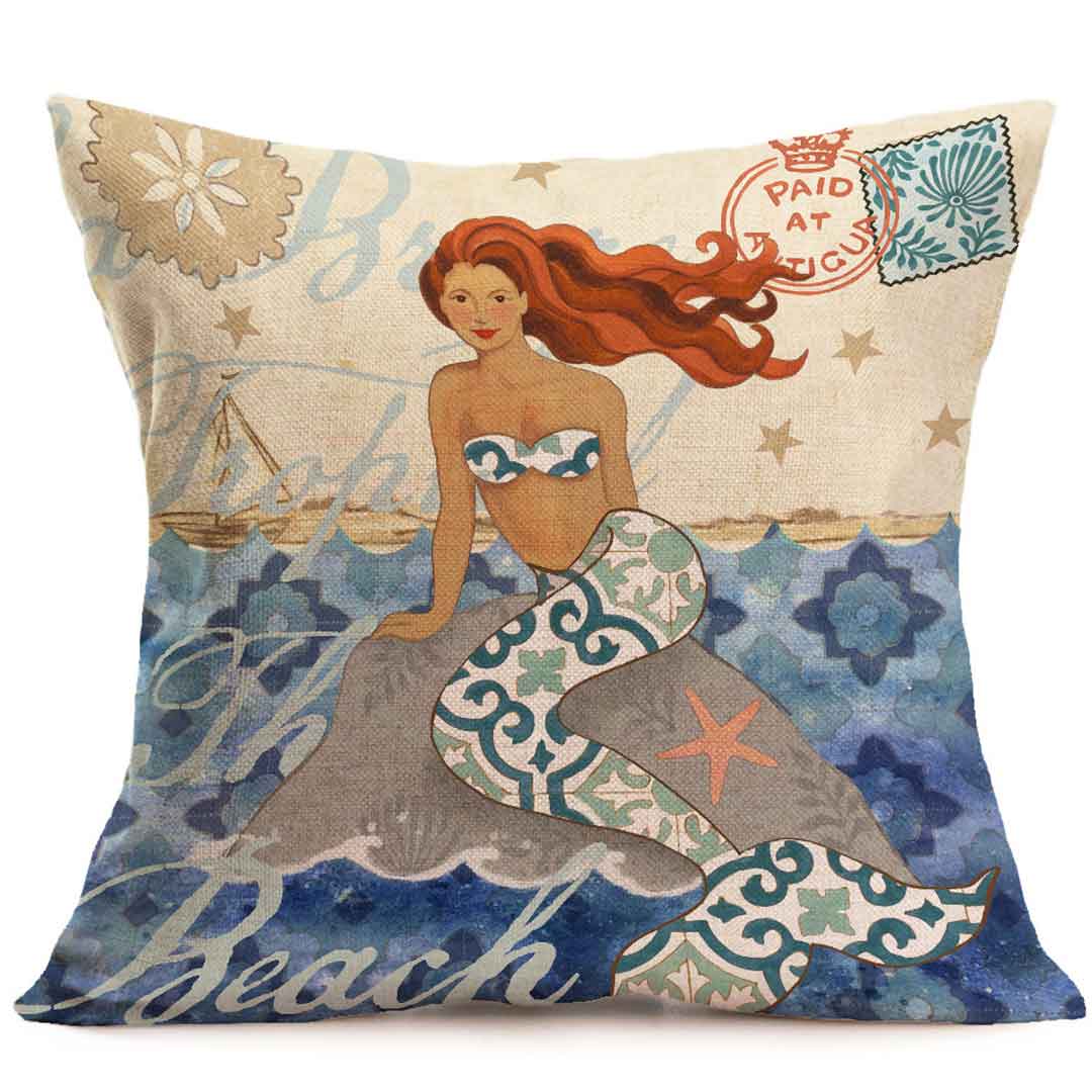 Mermaids Cushion Covers Feajoy