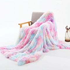 Rainbow Tie-dye Soft Blanket Feajoy