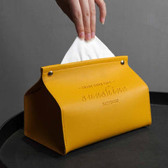 Leather Bag Tissue Box Feajoy