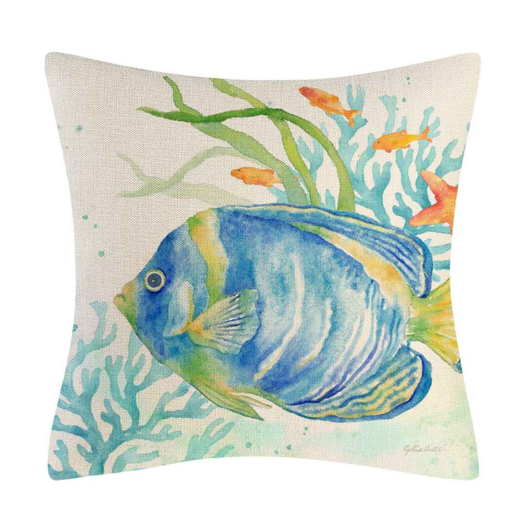 Ocean Life Cushion Covers Feajoy